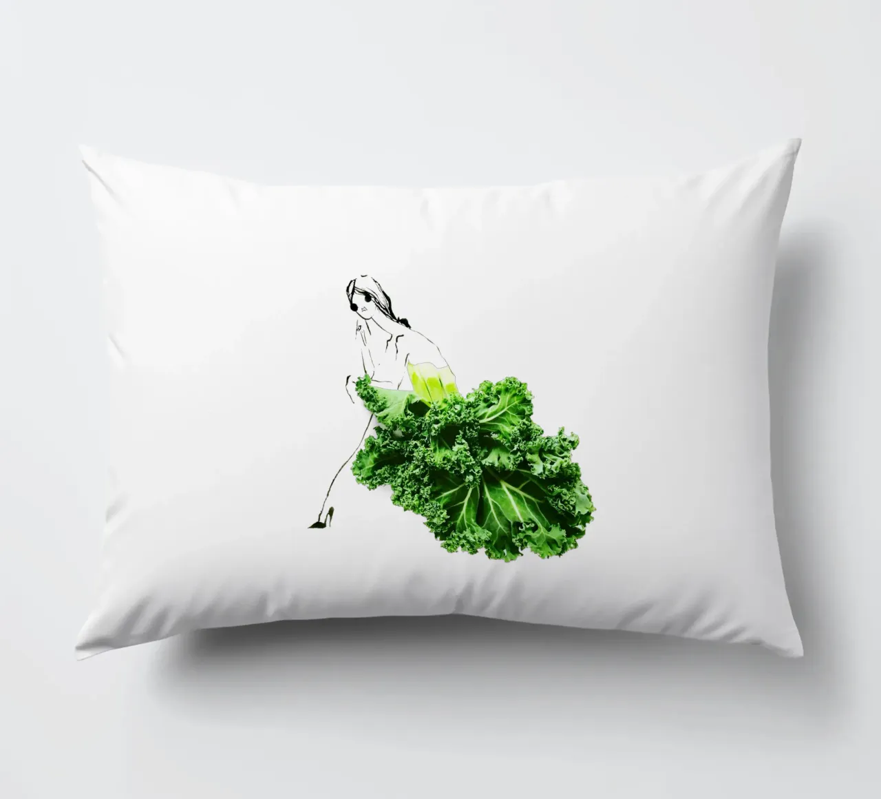 Kale in Repose cuscino da Gretchen Roehrs