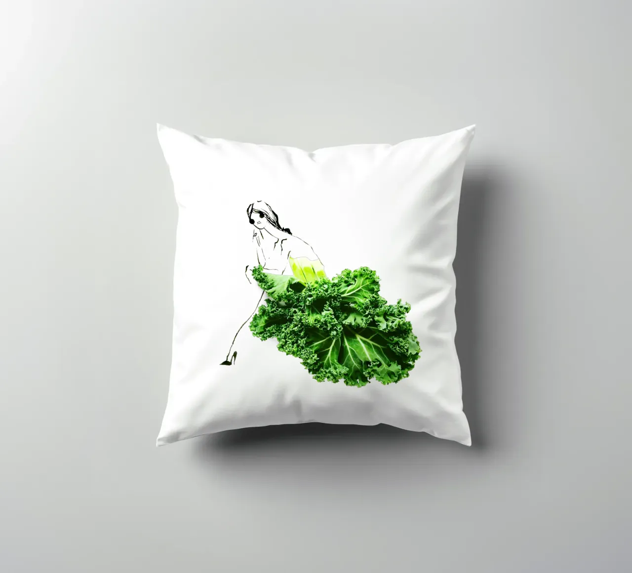 Kale in Repose cuscino da Gretchen Roehrs