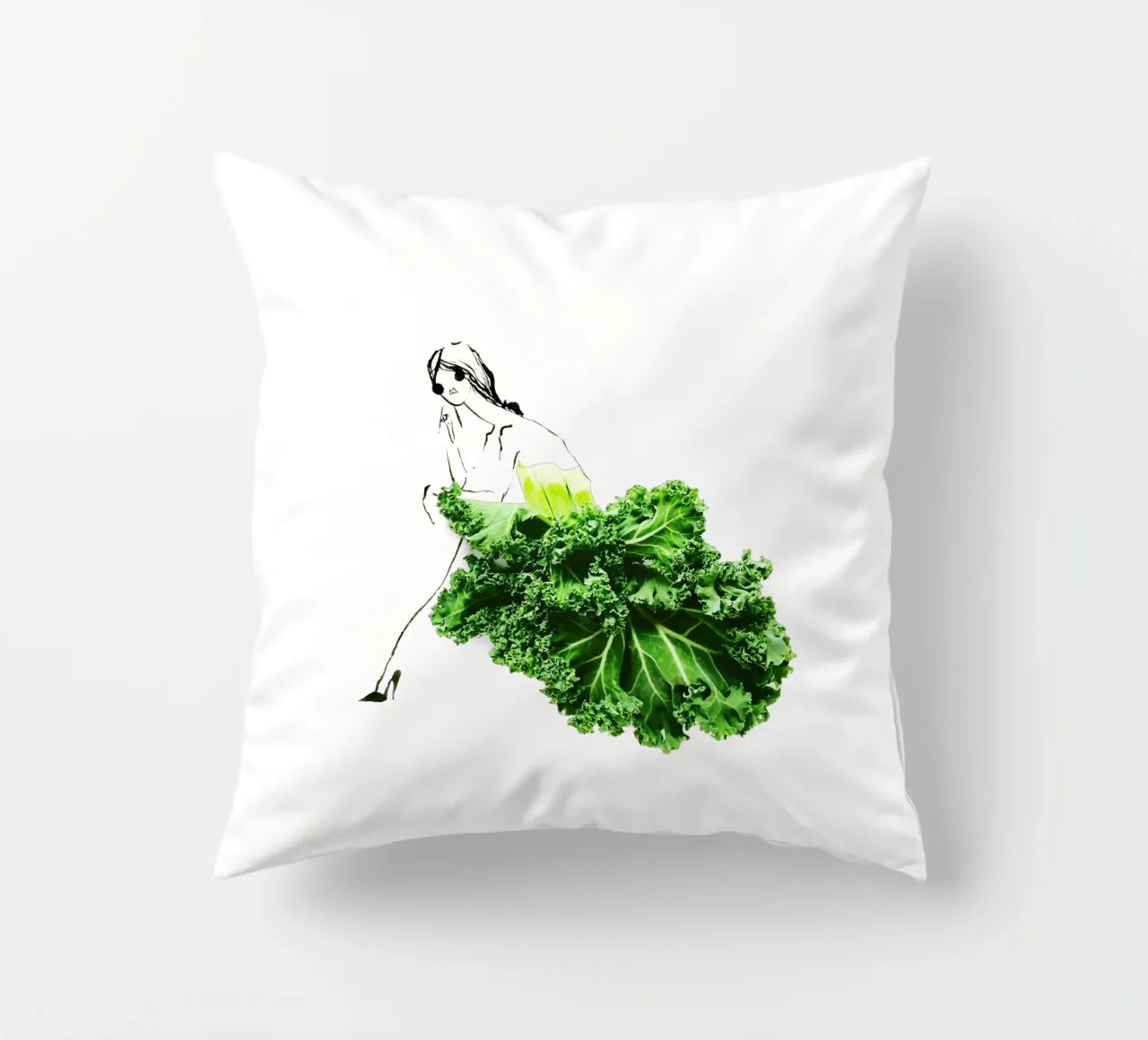 Kale in Repose cuscino da Gretchen Roehrs