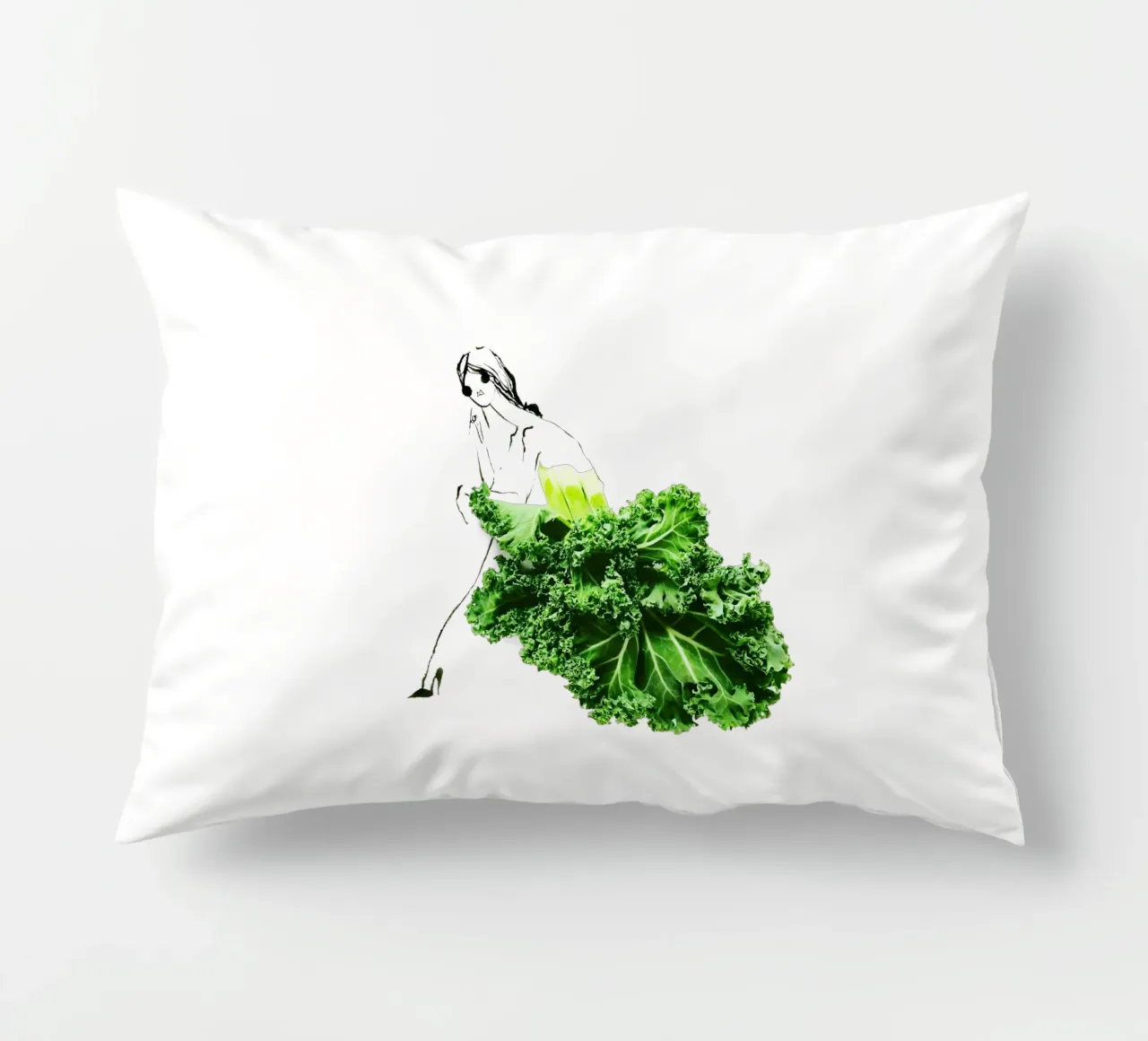Kale in Repose cuscino da Gretchen Roehrs