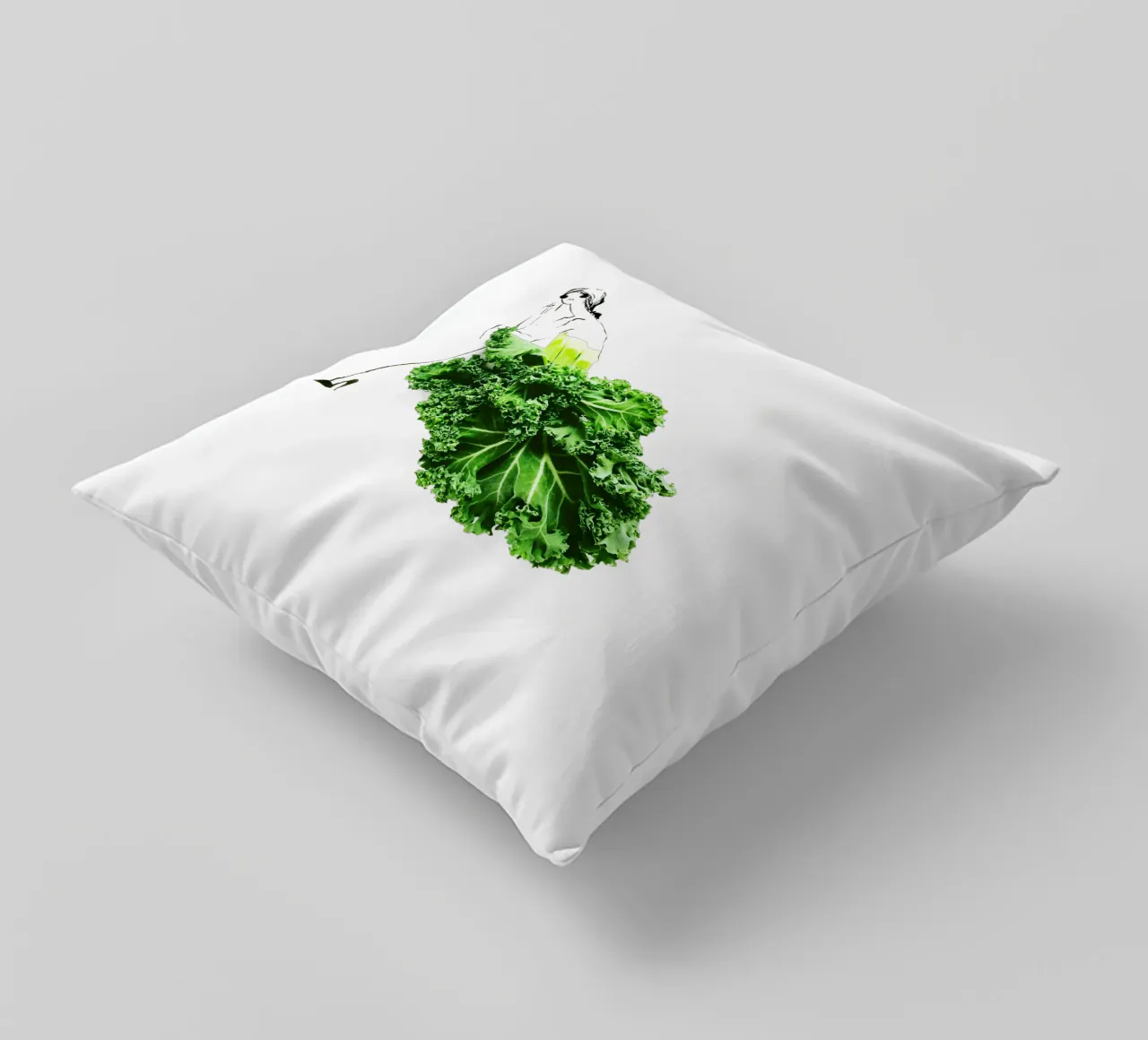 Kale in Repose cuscino da Gretchen Roehrs