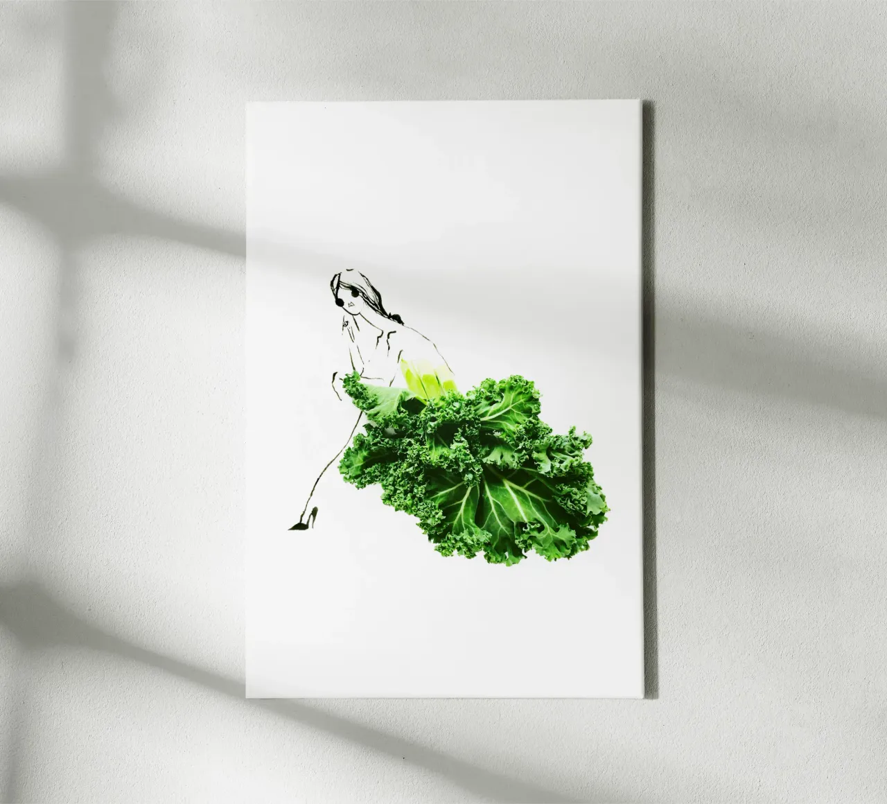 Kale in Repose tela con Cornice a cassetta da Gretchen Roehrs