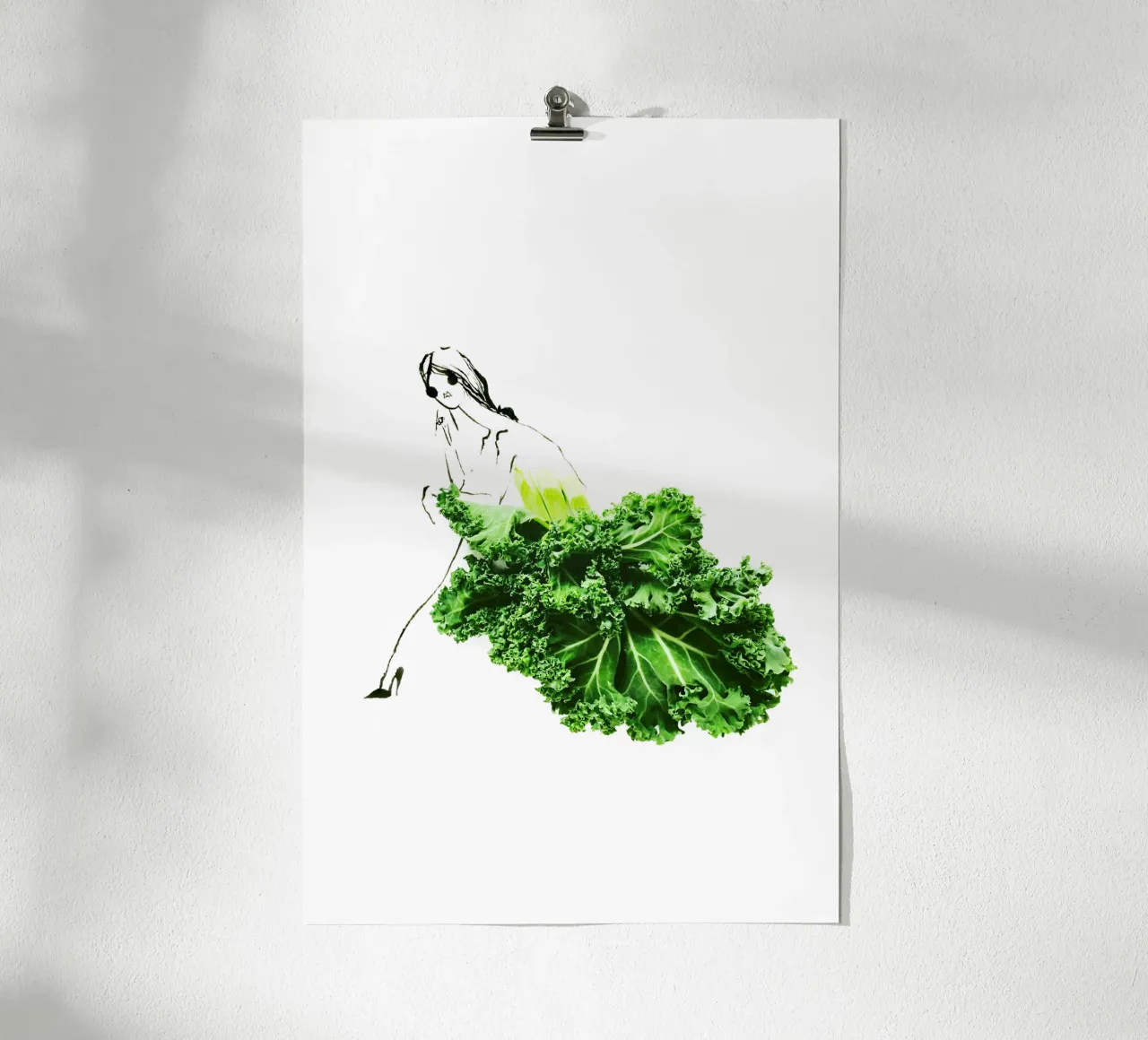 Kale in Repose carta hahnemühle da Gretchen Roehrs