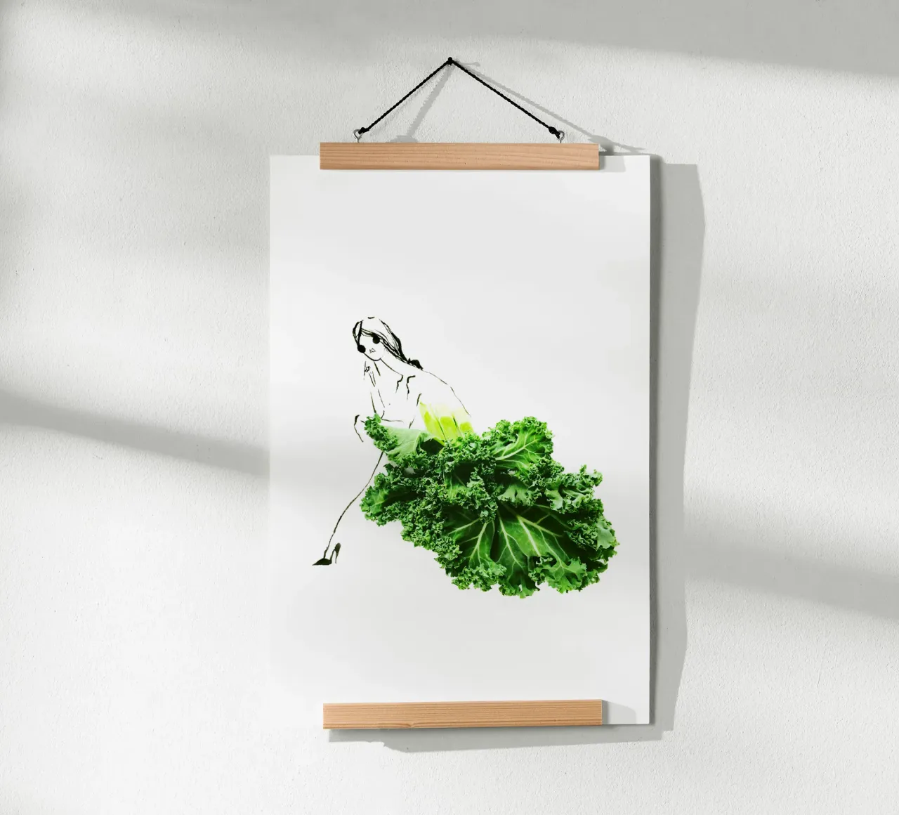 Kale in Repose carta hahnemühle da Gretchen Roehrs