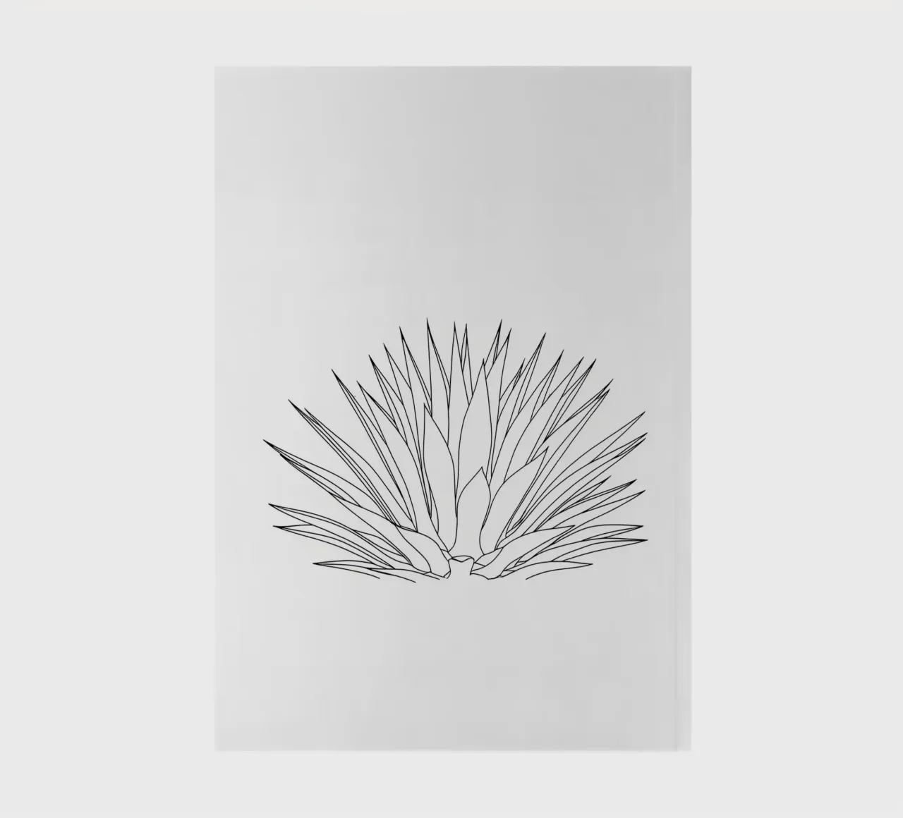 Succulent Minimalist Line Art notebook by Viv Line Art