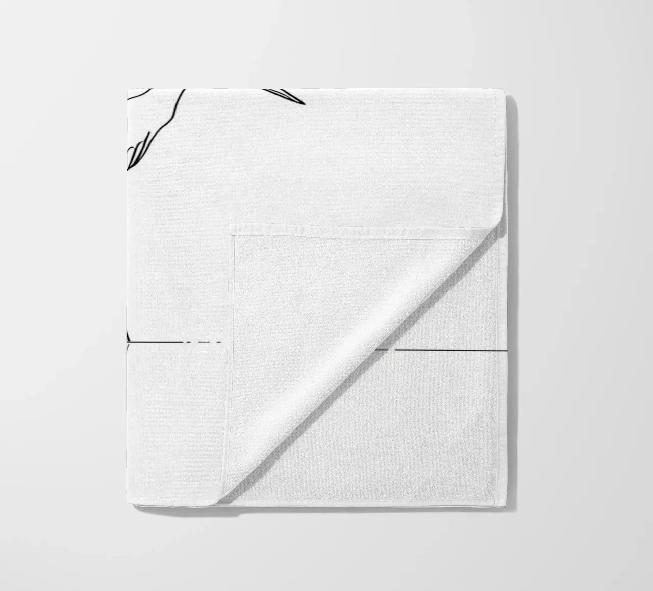 Cicogna Line Art minimalista telo mare da Viv Line Art
