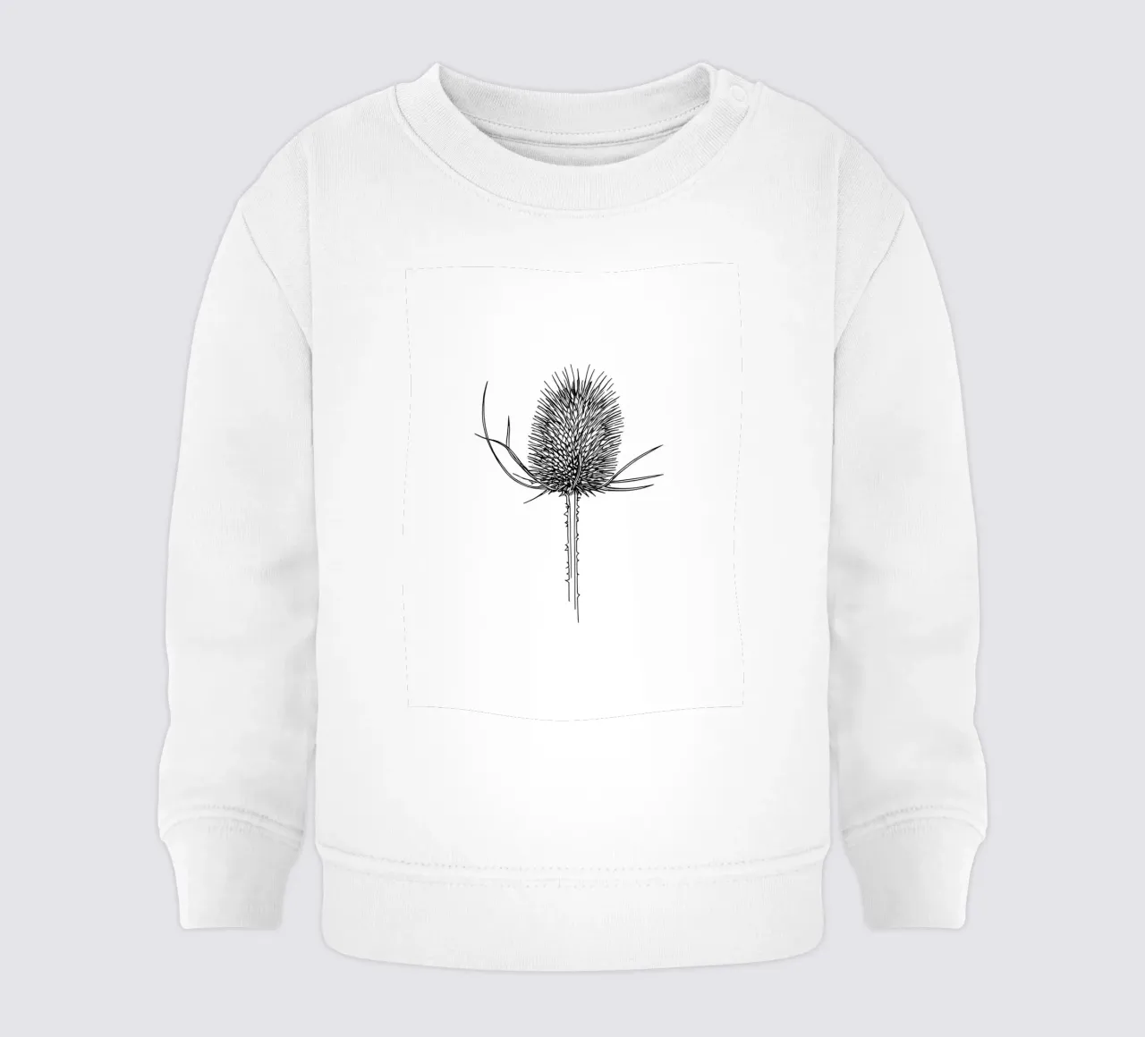 Line art minimalista di Teasel felpa neonato da Viv Line Art