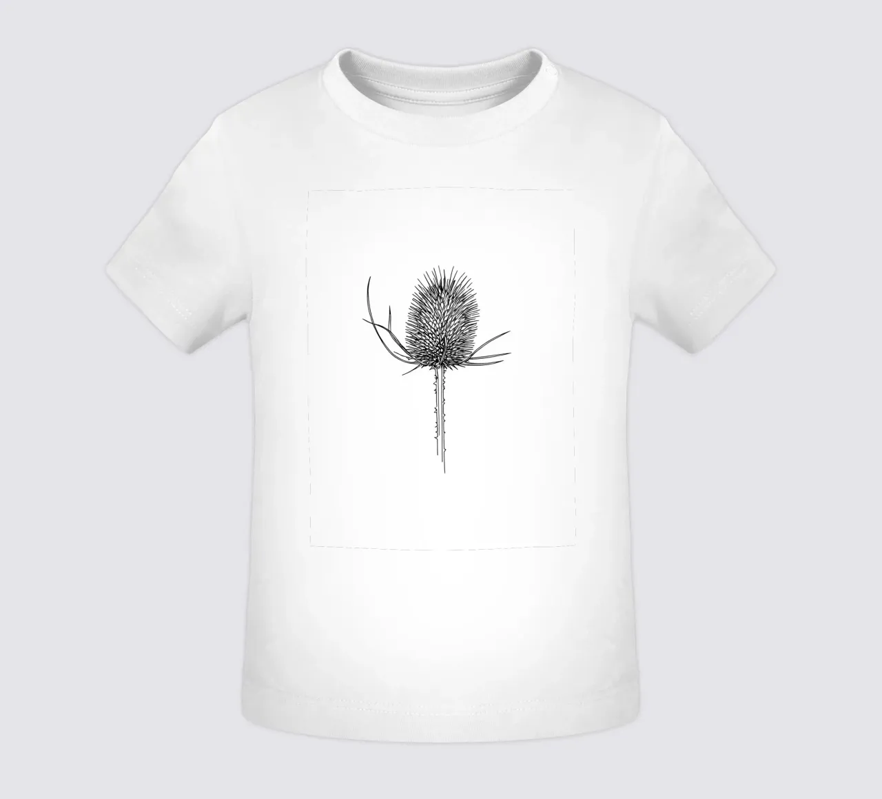 Teasel Minimalist Line Art baby t-shirt by Viv Line Art