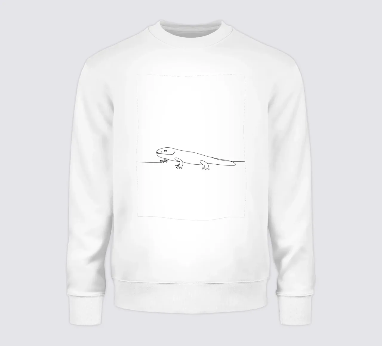 Geco Line Art minimalista felpa da Viv Line Art