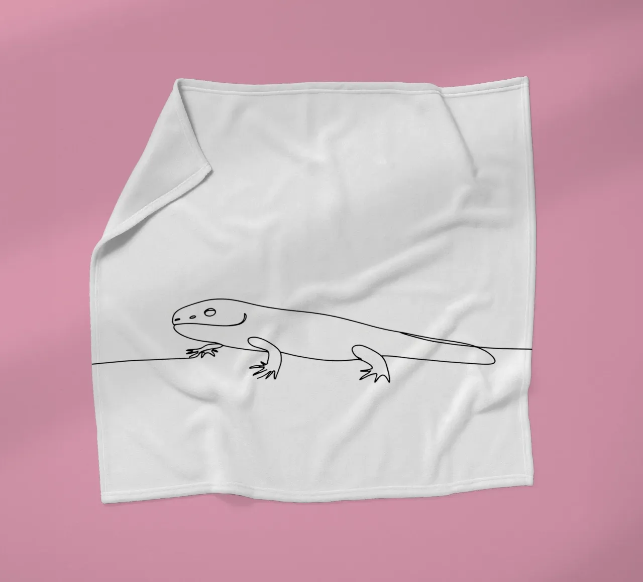 Geco Line Art minimalista coperta in pile da Viv Line Art