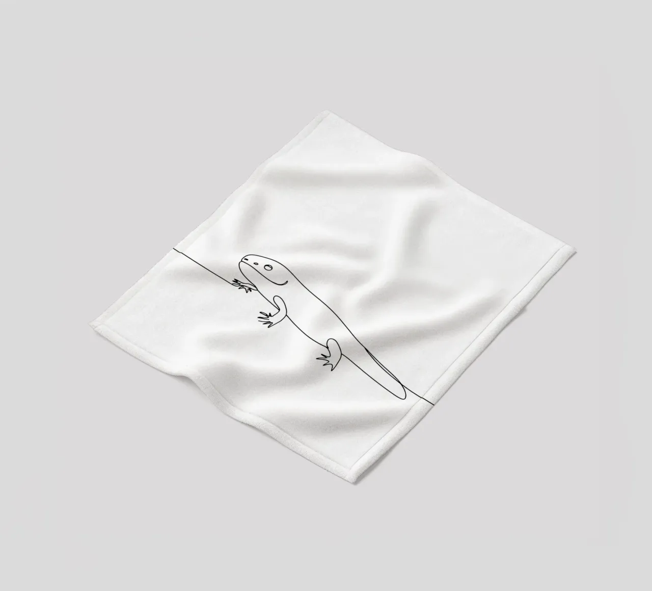 Geco Line Art minimalista coperta in pile da Viv Line Art