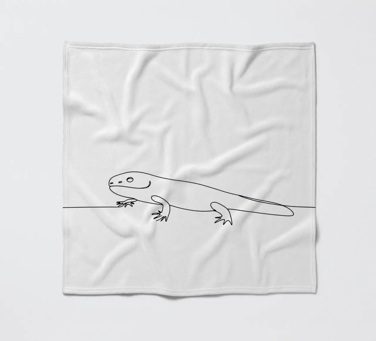 Geco Line Art minimalista coperta in pile da Viv Line Art