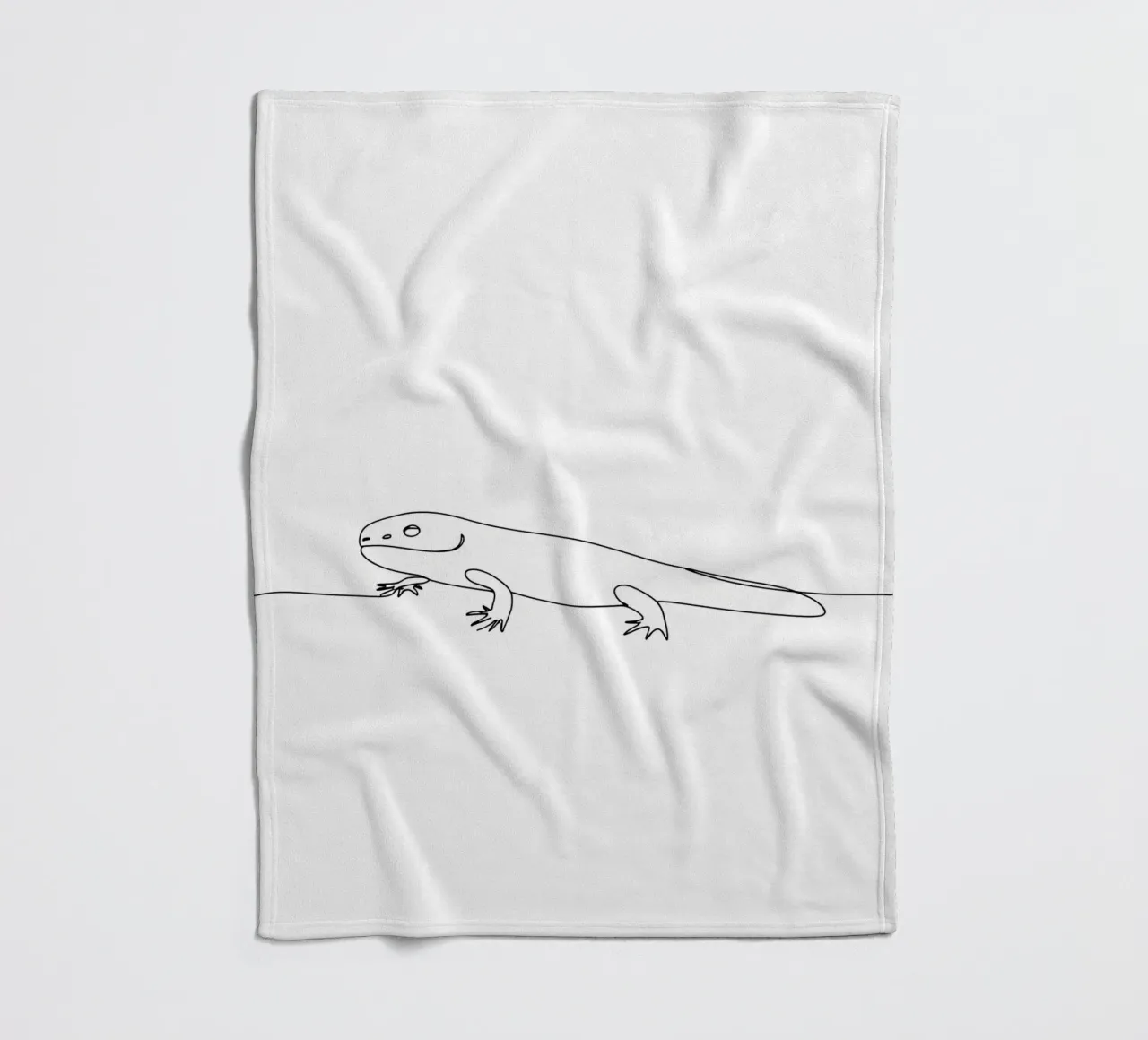 Geco Line Art minimalista coperta in pile da Viv Line Art
