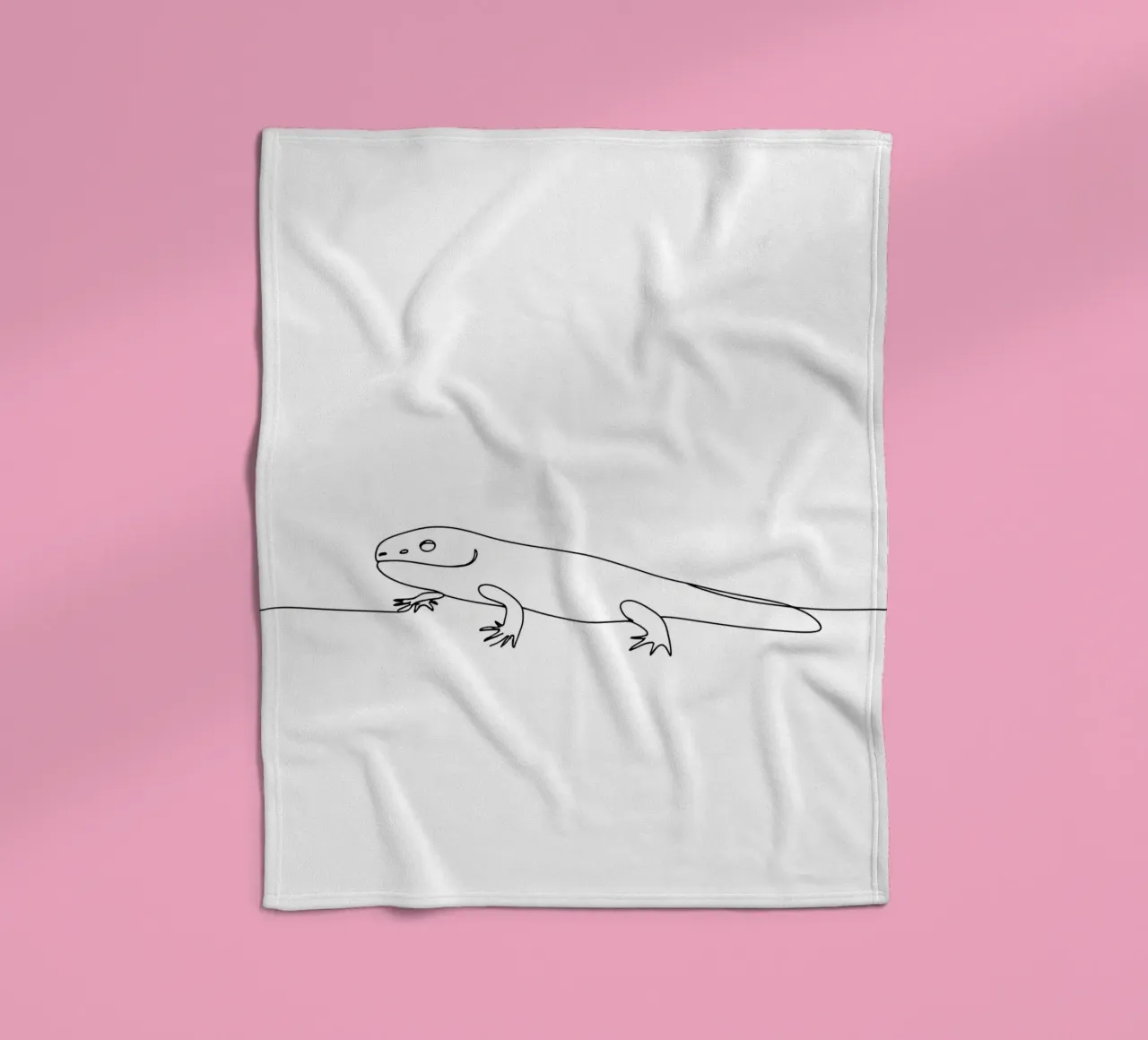 Geco Line Art minimalista coperta in pile da Viv Line Art