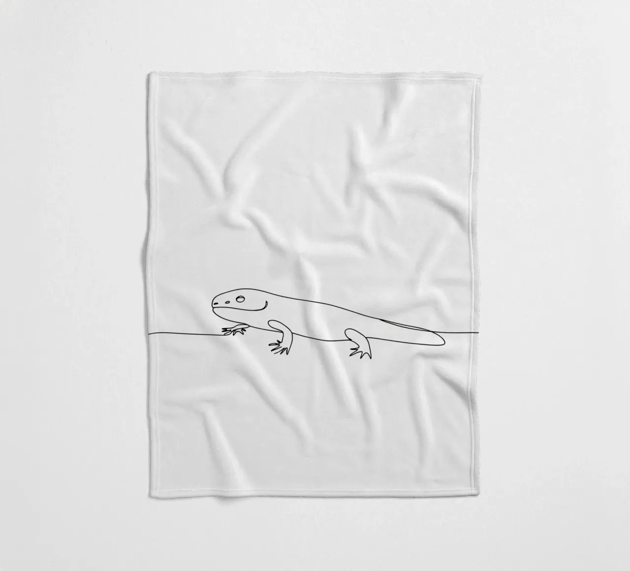 Geco Line Art minimalista coperta in pile da Viv Line Art