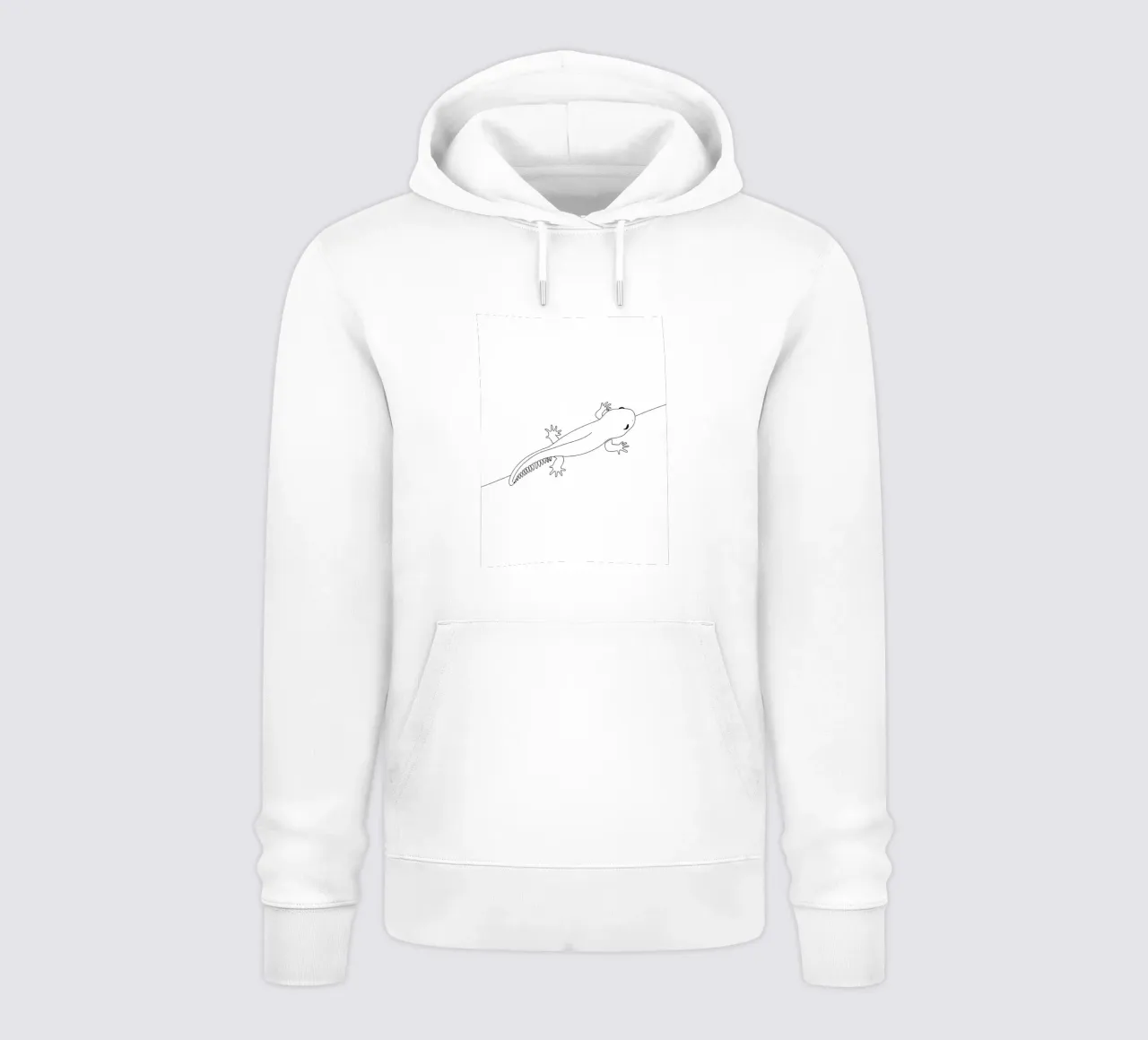 Geco - Line art minimalista felpa con cappuccio da Viv Line Art