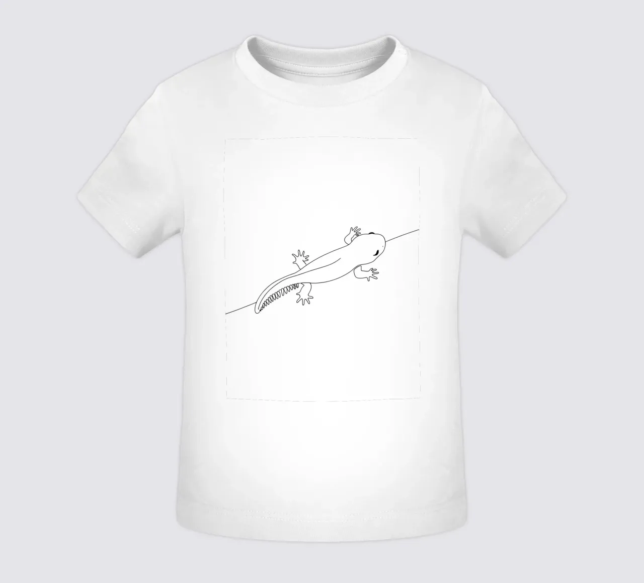 Geco - Line art minimalista maglietta neonato da Viv Line Art