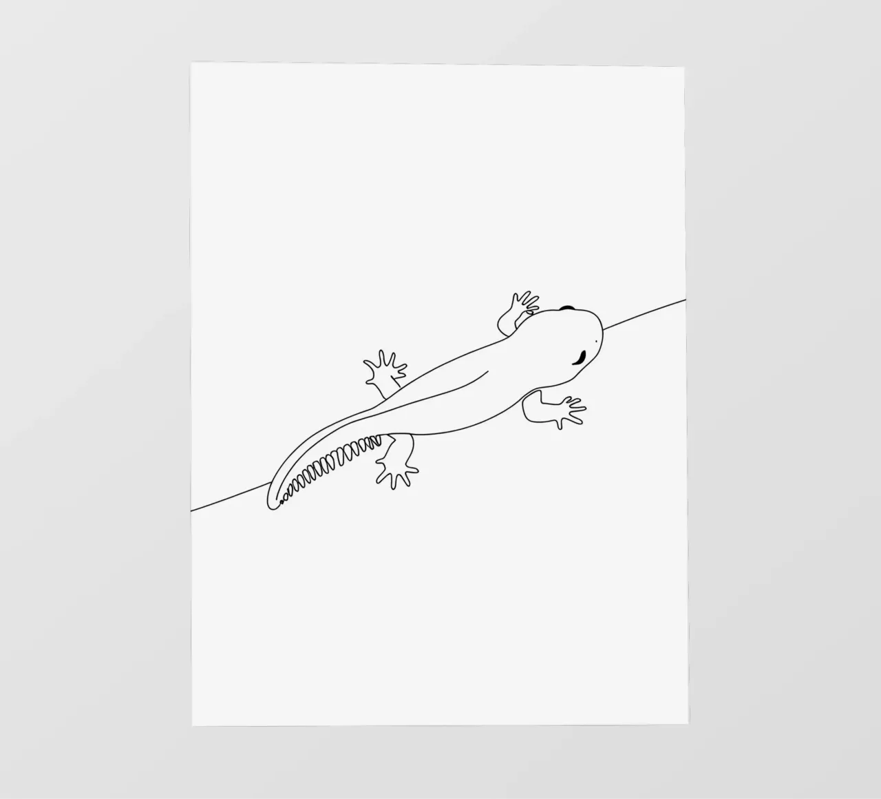 Gecko - Minimalist Line Art photo wallpaper by Viv Line Art