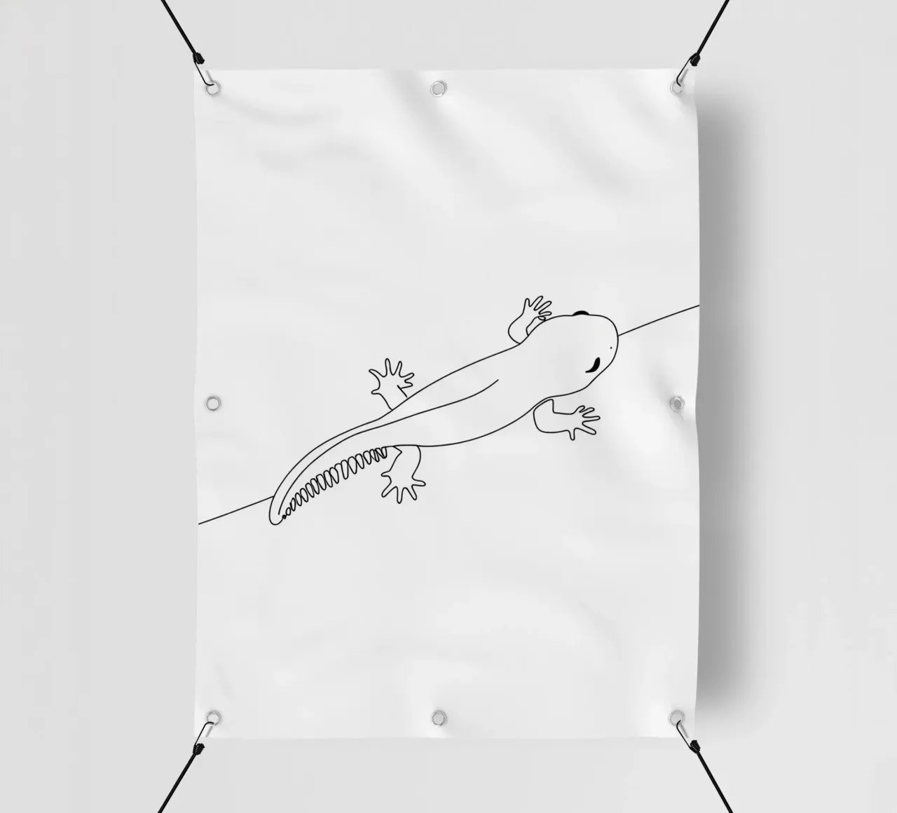 Geco - Line art minimalista telo in pvc da Viv Line Art