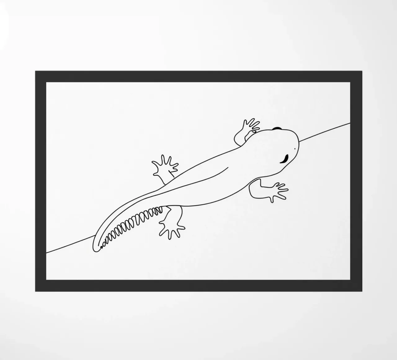 Geco - Line art minimalista zerbino da Viv Line Art