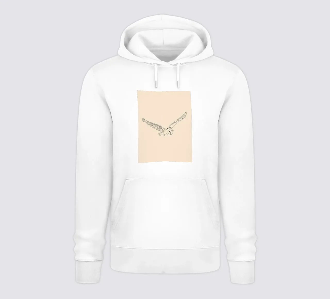 Gufo che vola Line Art minimalista felpa con cappuccio da Viv Line Art
