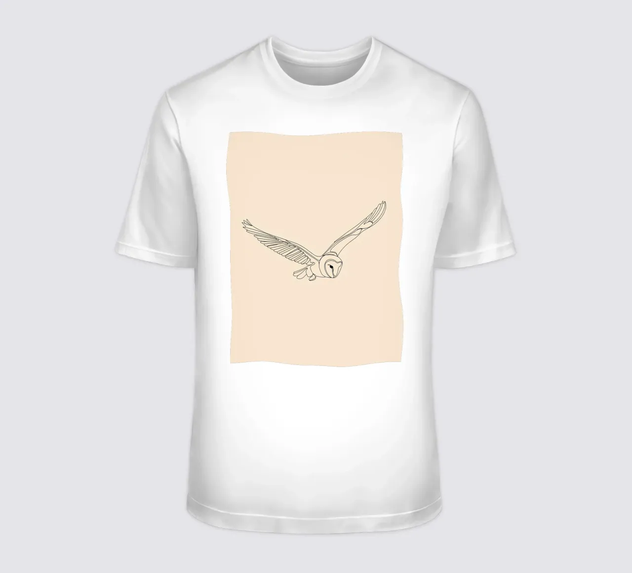 Gufo che vola Line Art minimalista t-shirt da Viv Line Art