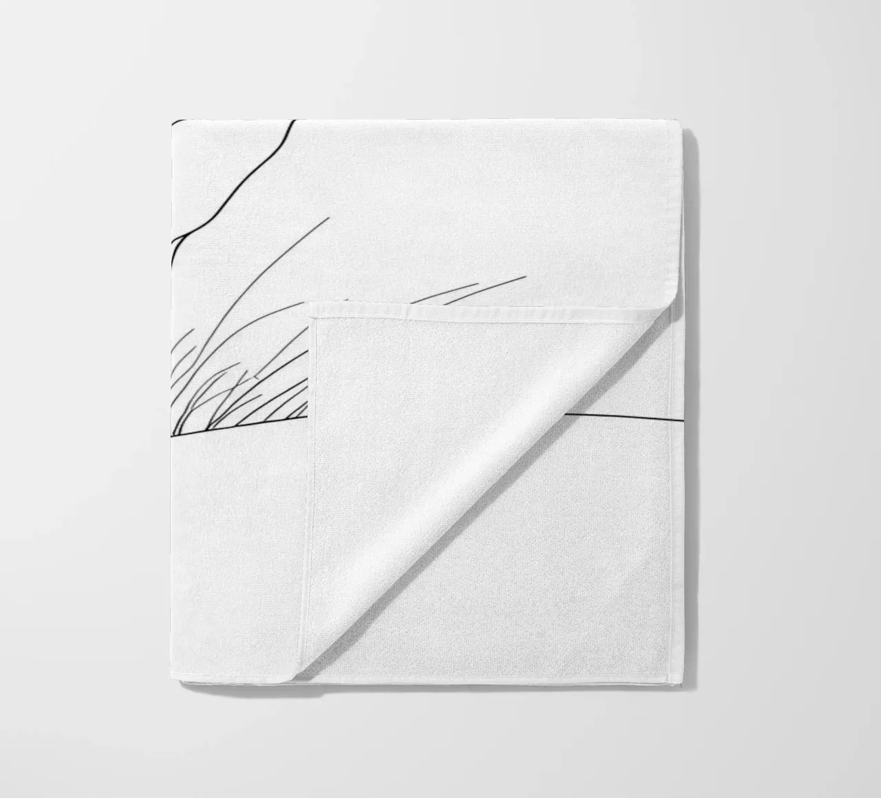 Line art minimalista di Fawn telo mare da Viv Line Art
