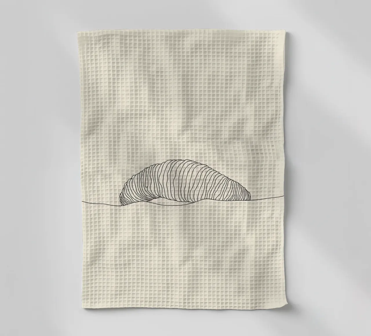 Créature de la mer 2 Dessin au trait minimaliste torchon de Viv Line Art