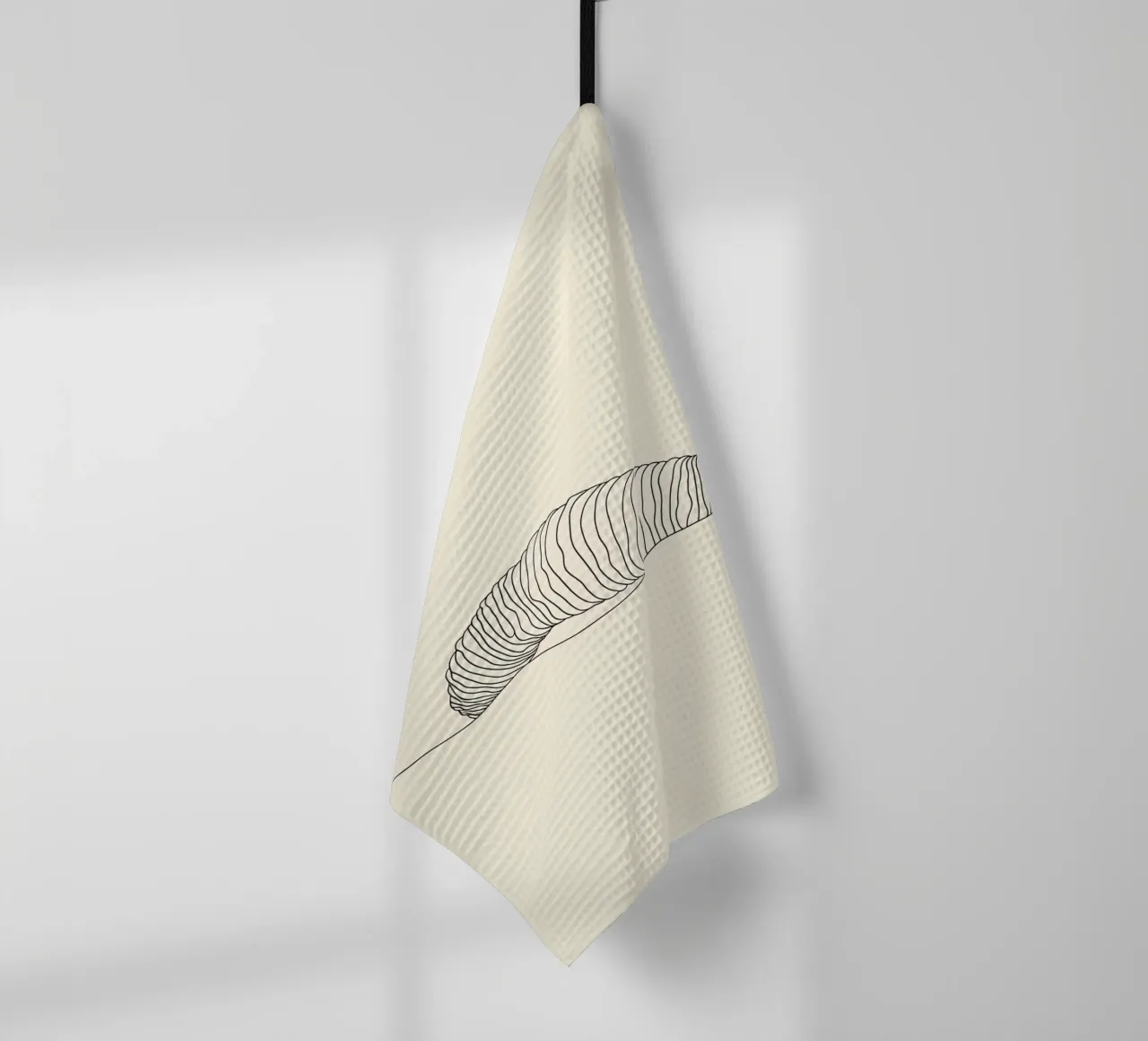 Créature de la mer 2 Dessin au trait minimaliste torchon de Viv Line Art