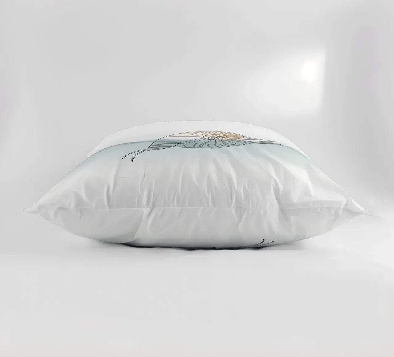 Seashell Minimalist Line Art decorative cushion by Viv Line Art
