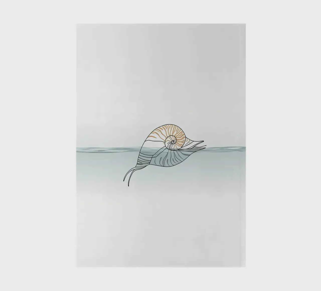 Seashell Minimalist Line Art notebook by Viv Line Art