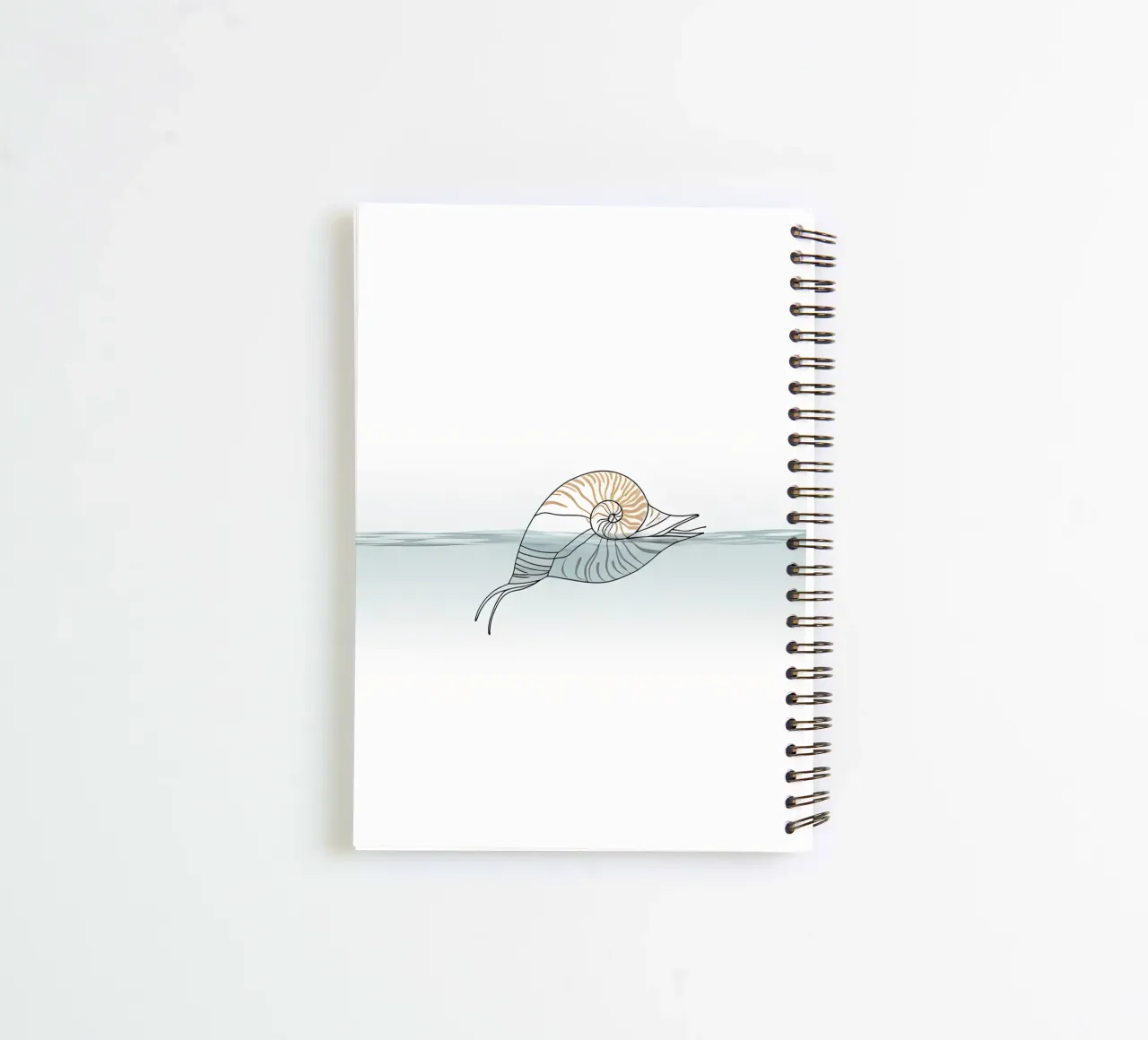 Seashell Minimalist Line Art spiral notebook by Viv Line Art