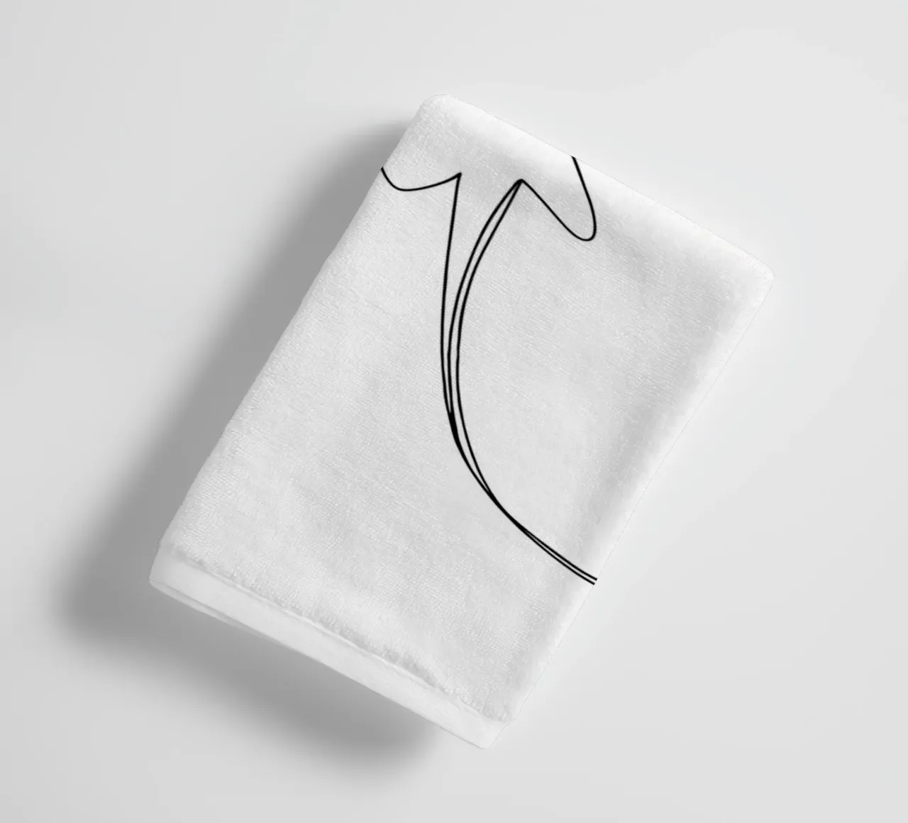 Manta Ray Minimalist Line Art towel by Viv Line Art