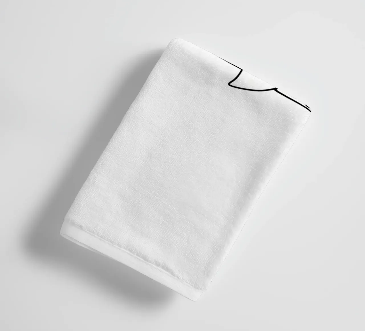 Line art minimalista dello squalo asciugamano da bagno da Viv Line Art