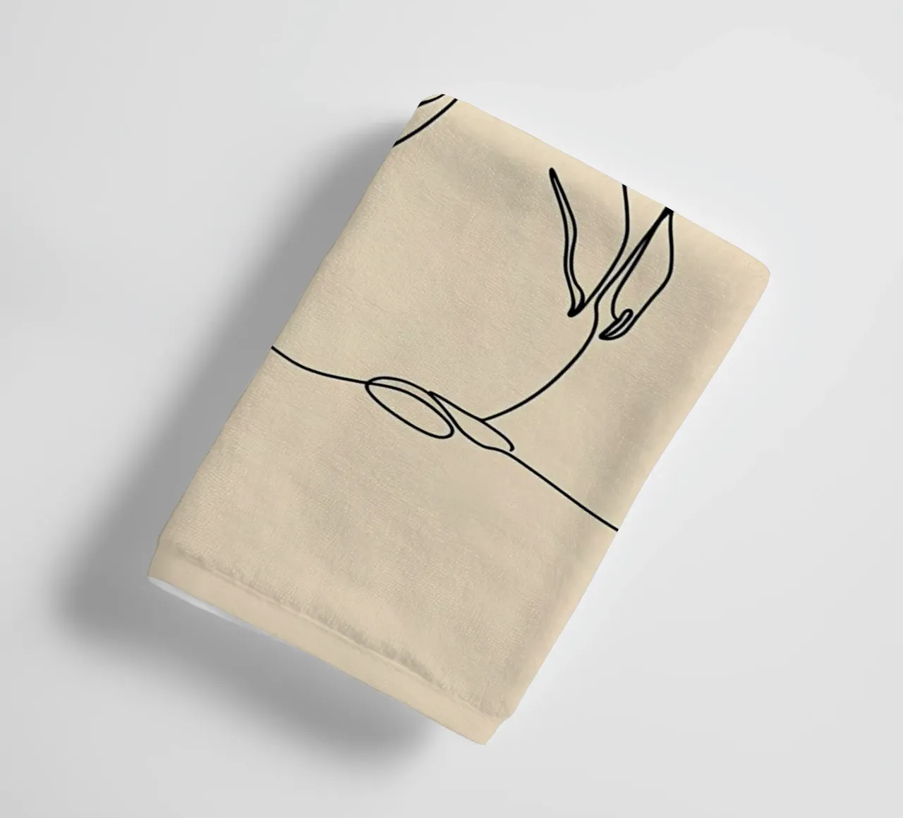 Meerkat Minimalist Line Art towel by Viv Line Art