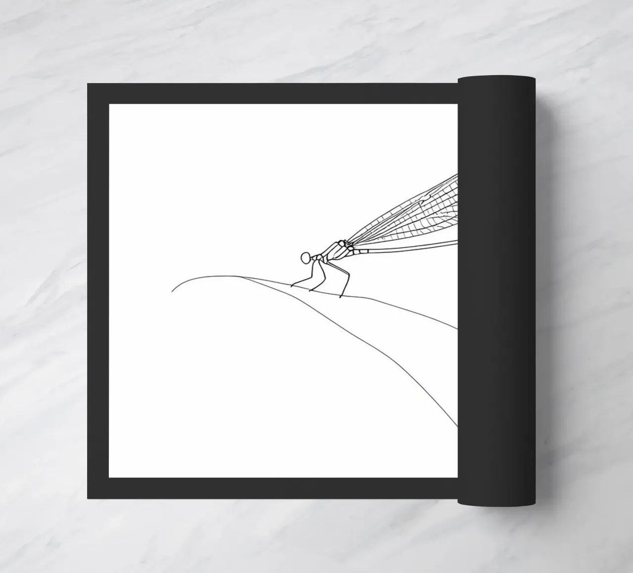 Libellula Line Art minimalista zerbino da Viv Line Art
