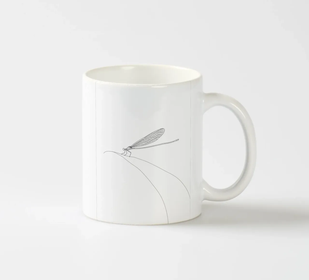 Libellula Line Art minimalista tazza in ceramica da Viv Line Art