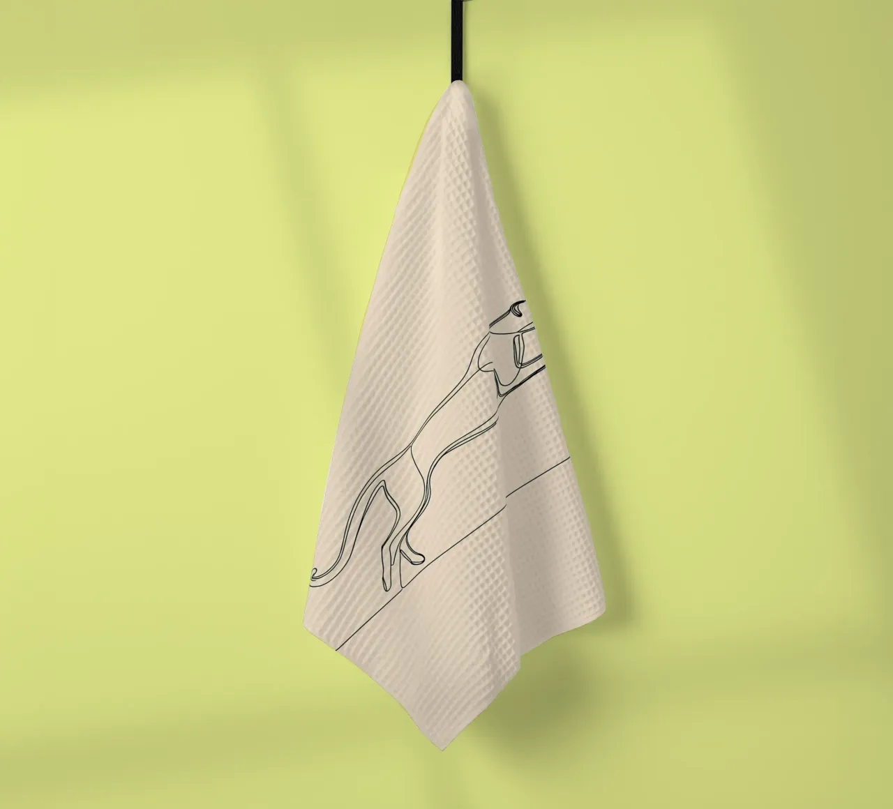 Leopard Running Minimalist Line Art torchon de Viv Line Art