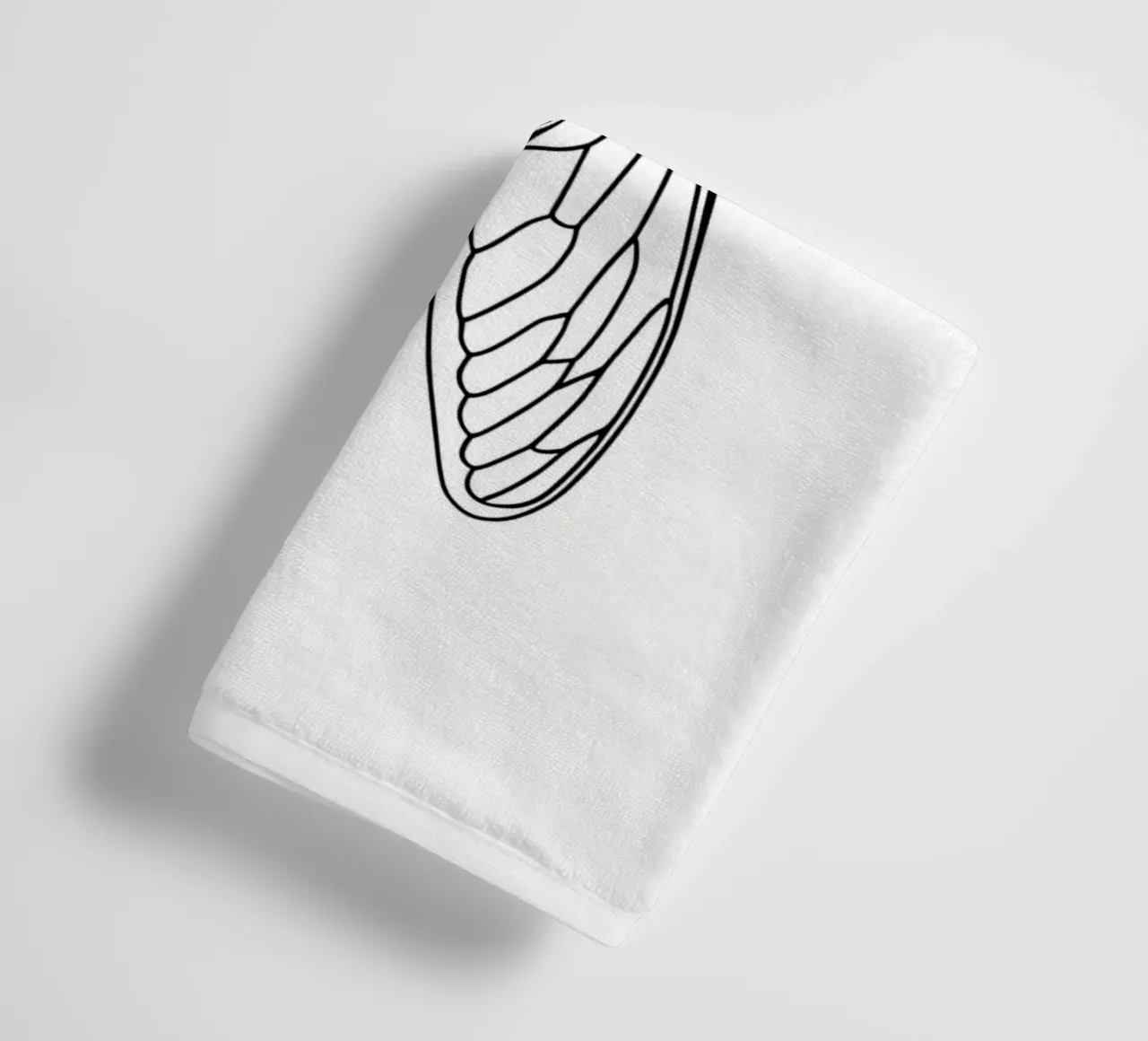 Cicala Line Art minimalista asciugamano da bagno da Viv Line Art
