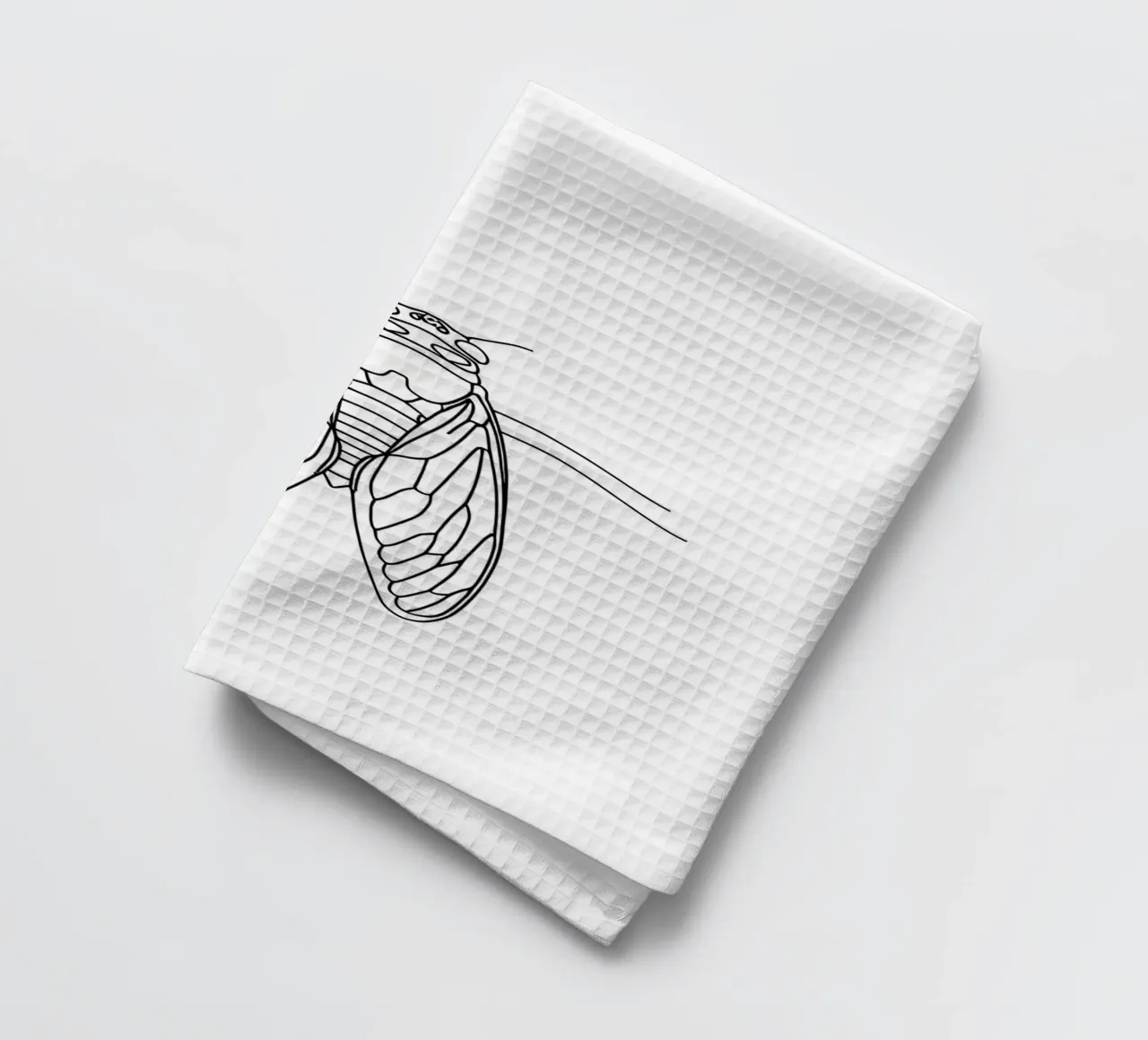 Cicala Line Art minimalista canovaccio da cucina da Viv Line Art
