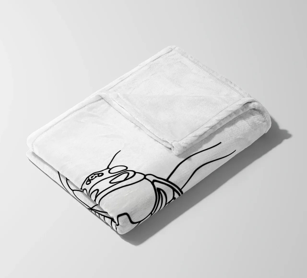 Cicala Line Art minimalista coperta in pile da Viv Line Art
