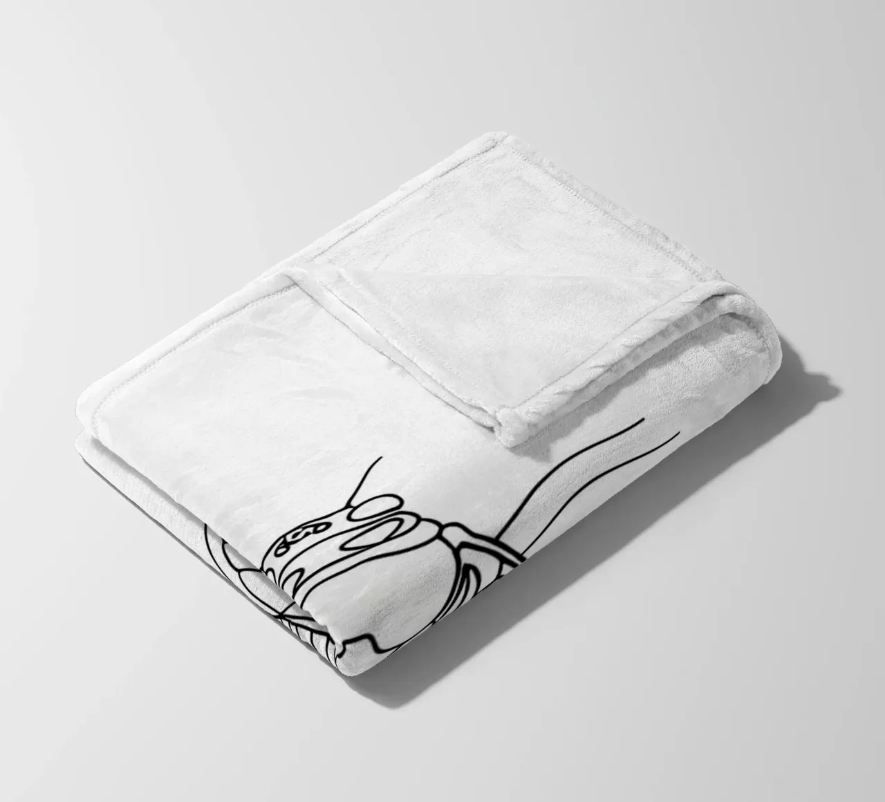 Cicala Line Art minimalista coperta in pile da Viv Line Art