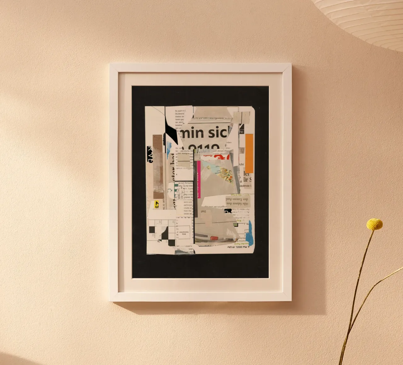 white paper dreams poster con telaio in legno da Marko Köppe