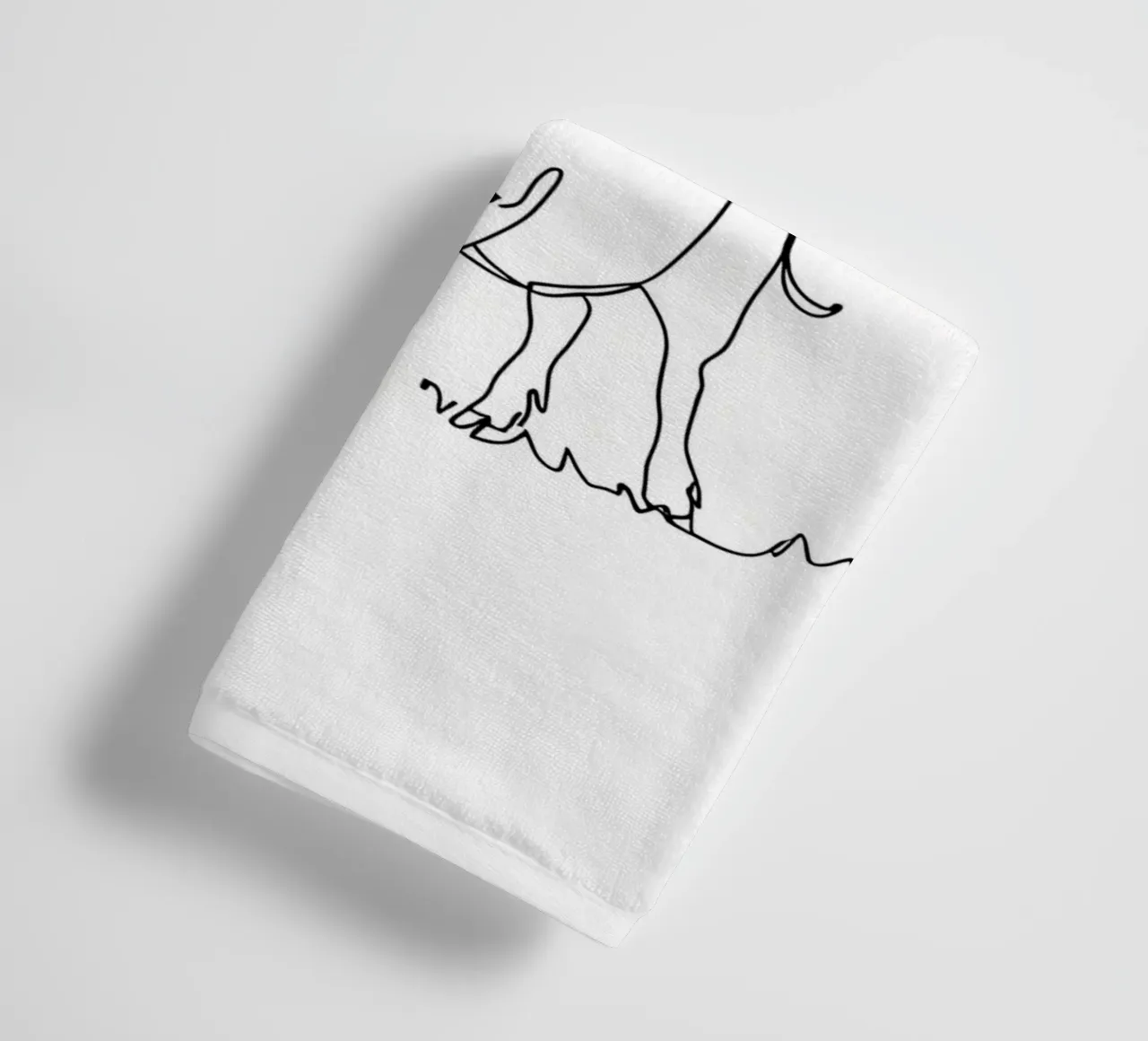 Boar Minimalist Line Art towel by Viv Line Art