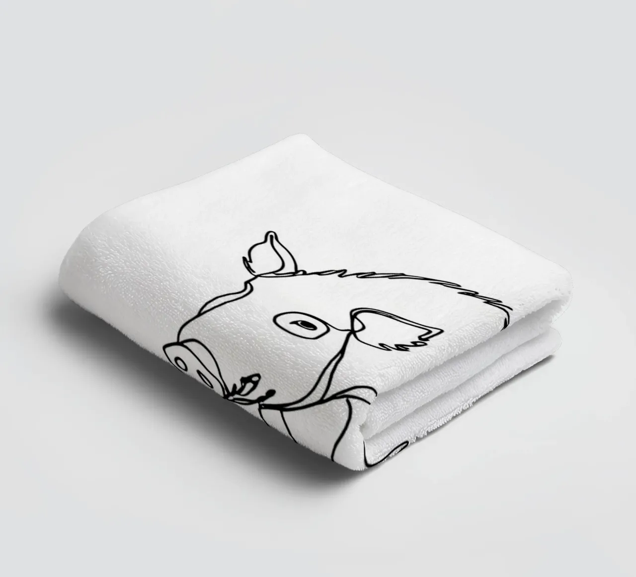 Boar Minimalist Line Art towel by Viv Line Art