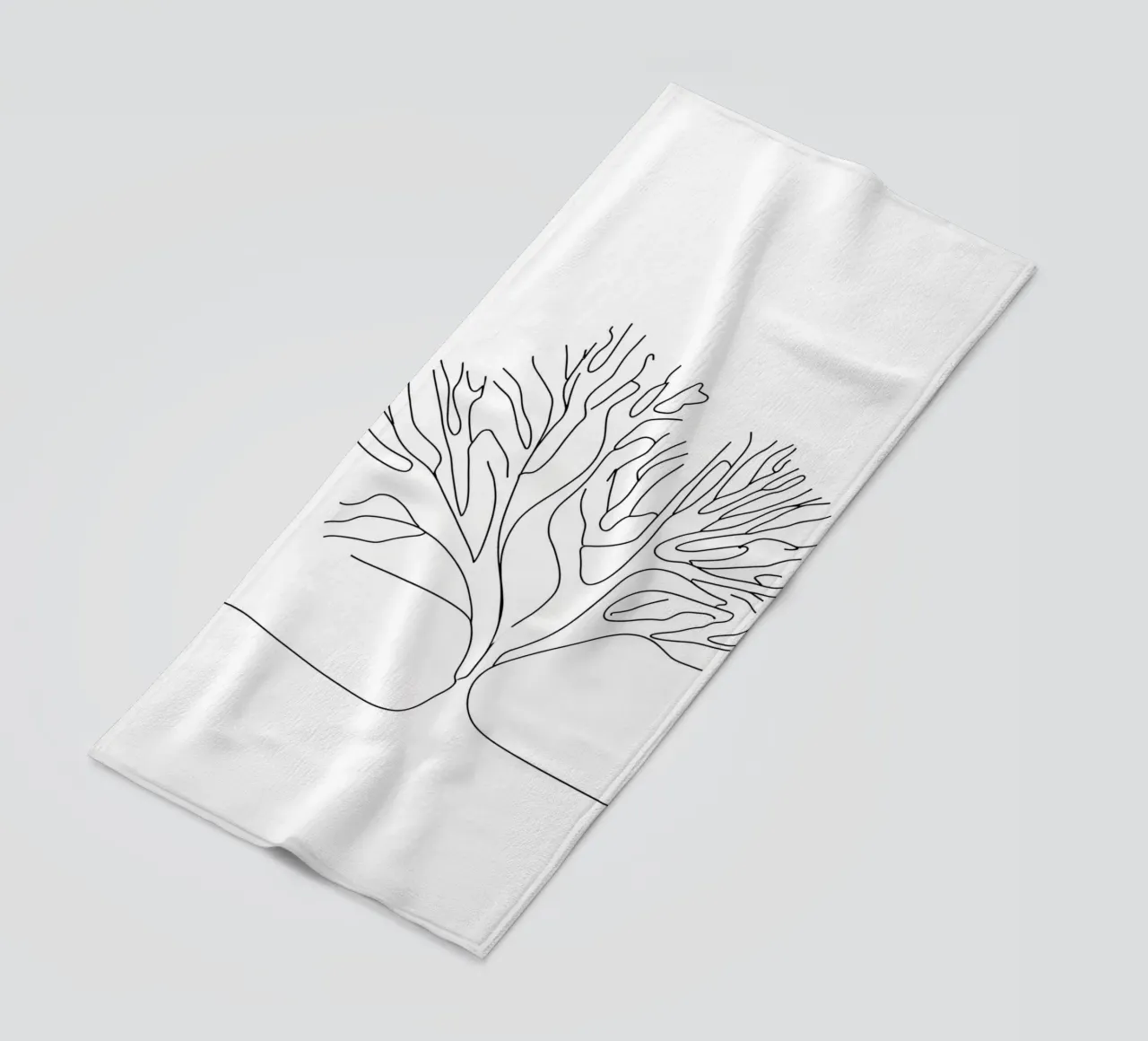 Line art minimaliste di corallo telo mare da Viv Line Art