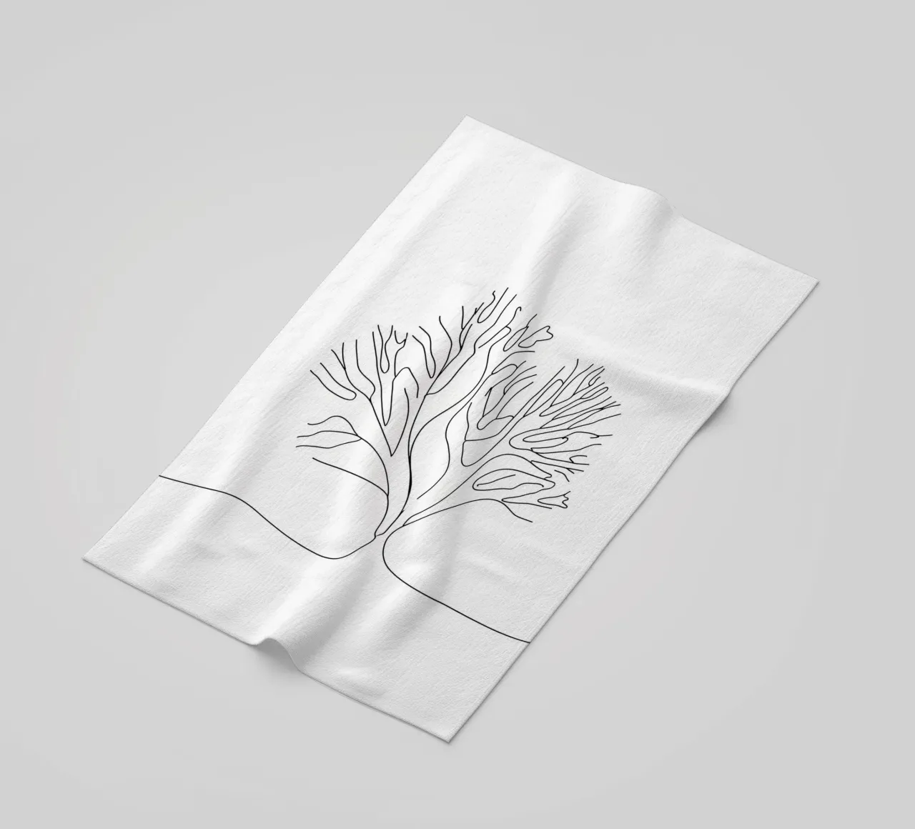 Line art minimaliste di corallo telo mare da Viv Line Art