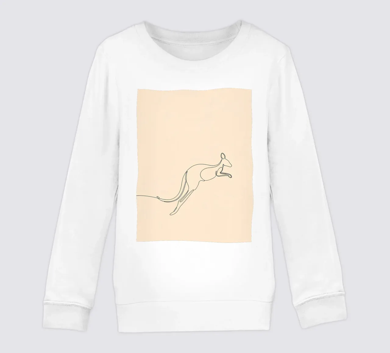 Canguro che salta Line Art minimalista felpa bambino da Viv Line Art