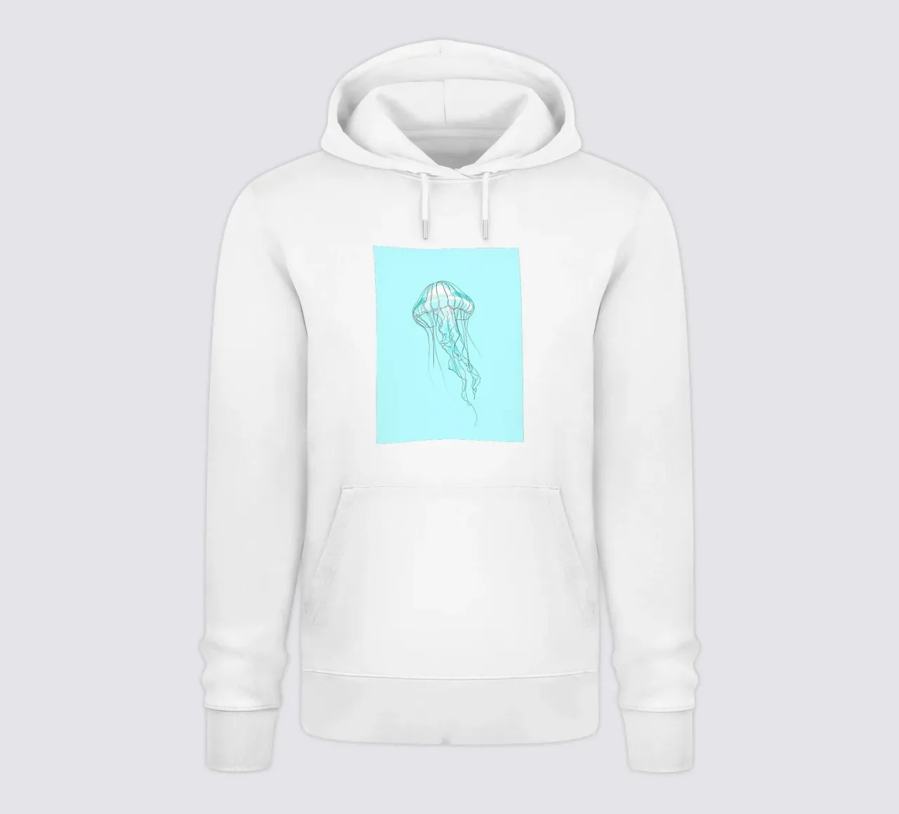 Jellyfish Minimalist Line Art hoodie by Viv Line Art