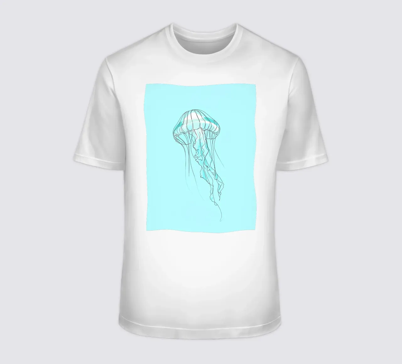 Jellyfish Minimalist Line Art t-shirt by Viv Line Art